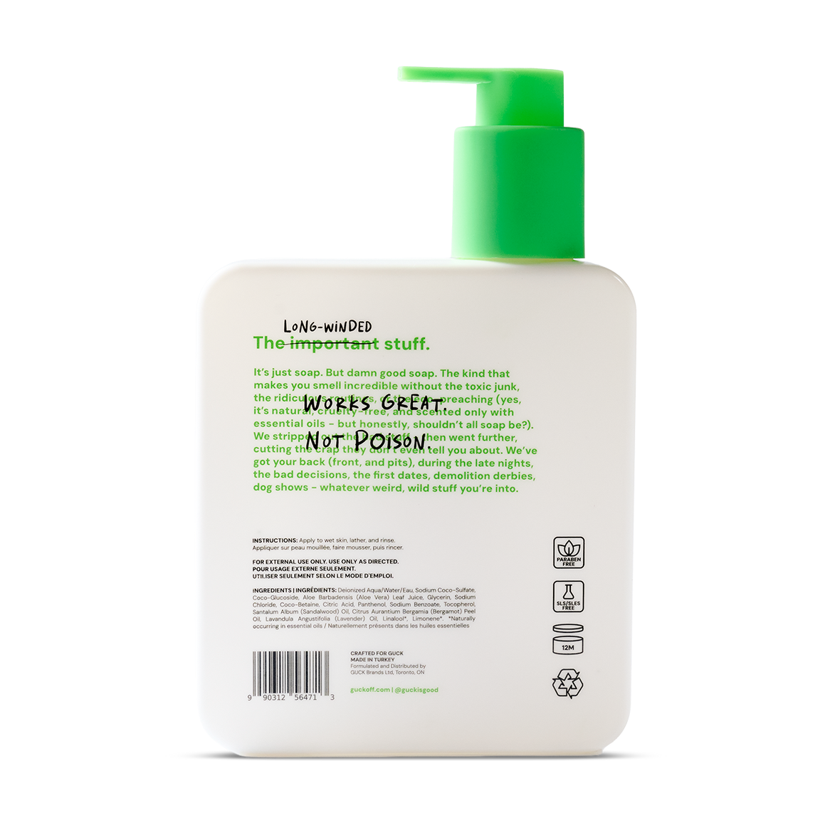 Guck Body Wash - Sandalwood (400ml)
