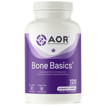 AOR Bone Basics supplement bottle on a white background