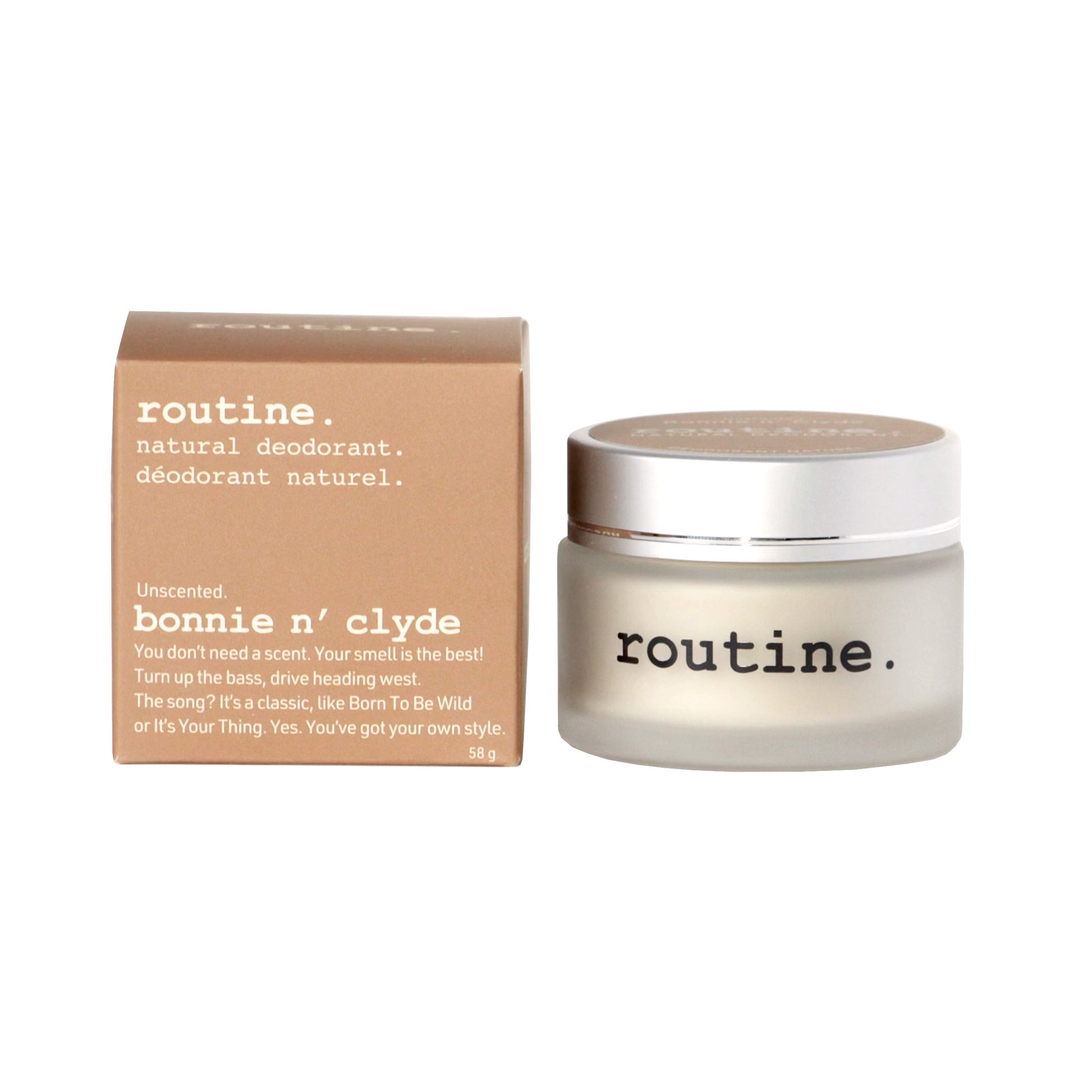 Routine Natural Deodorant - Bonnie n' Clyde Unscented (58g) - Lifestyle Markets