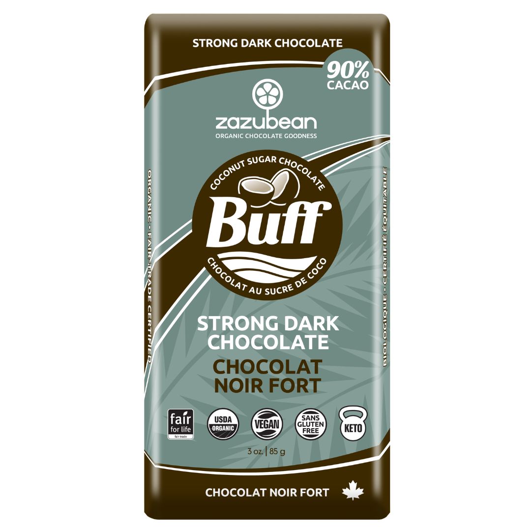 Zazubean Buff Strong Dark Chocolate Bar (85g) - Lifestyle Markets