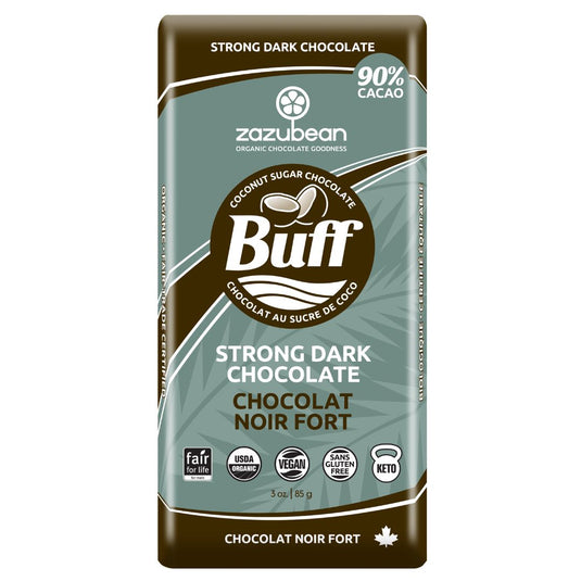 Zazubean Buff Strong Dark Chocolate Bar (85g) - Lifestyle Markets