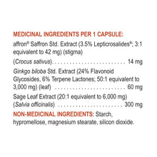Genuine Health Memory w/ Saffron & Ginkgo Biloba (60 Caps)