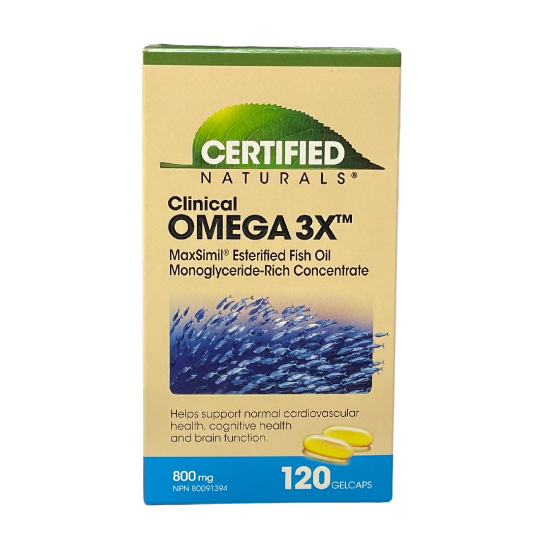 Certified Naturals Clinical Omega 3X (120 gelcaps) - Lifestyle Markets