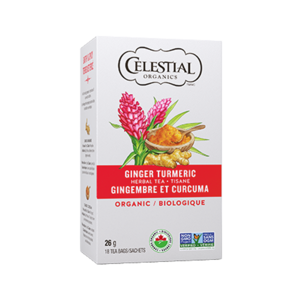 Celestial Organics Ginger Turmeric Tea (18 Bags)