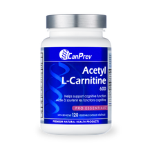 CanPrev Acetyl L-Carnitine supplement bottle on a white background