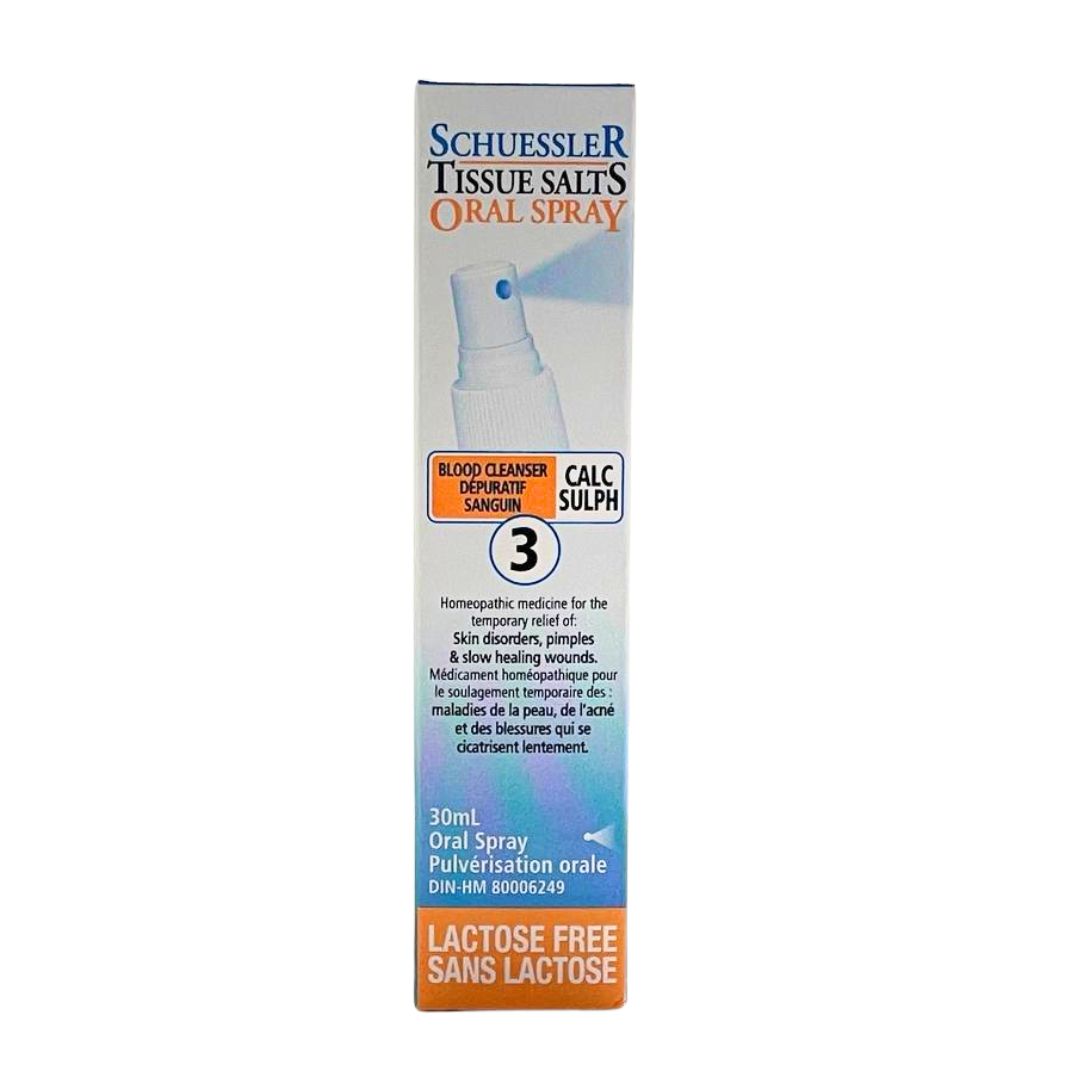 Schuessler Tissue Salts Spray - Calc Sulph No. 3 (30ml) - Lifestyle Markets