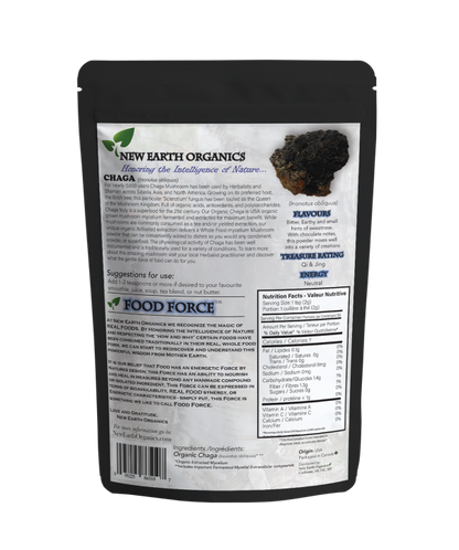 New Earth Organics Chaga Mushroom (112g) - Lifestyle Markets