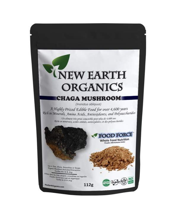 New Earth Organics Chaga Mushroom (112g) - Lifestyle Markets