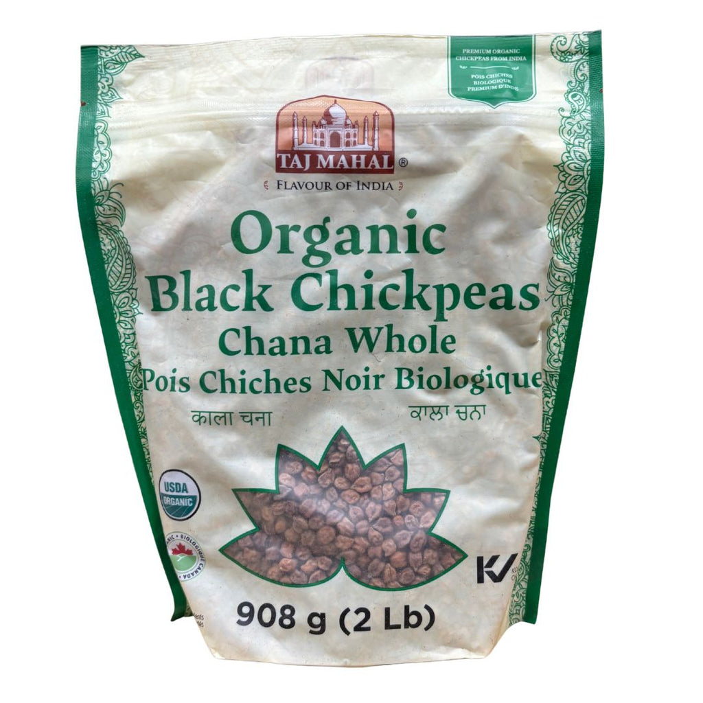 Taj Mahal Organic Chana Whole (Black Chickpeas) (908g)