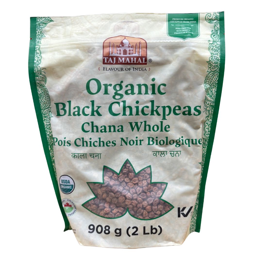 Taj Mahal Organic Chana Whole (Black Chickpeas) (908g) - Lifestyle Markets