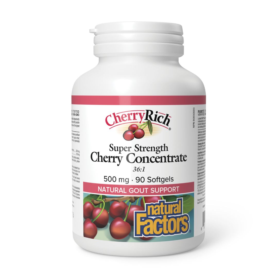 Natural Factors Cherryrich Super Strength Concentrate (500 mg) - Lifestyle Markets