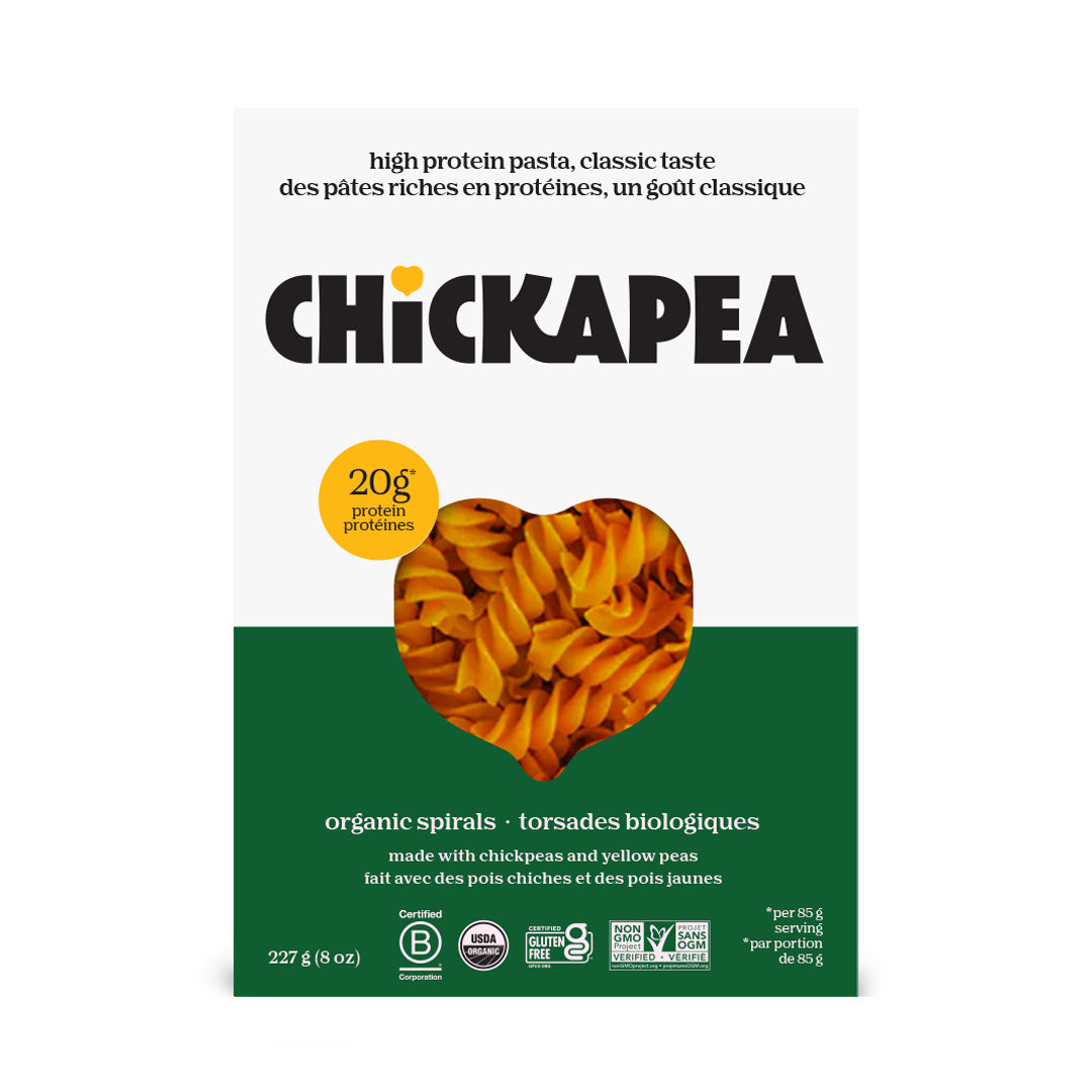 Chickapea Organic Chickpea & Yellow Peas Spirals (227g) - Lifestyle Markets