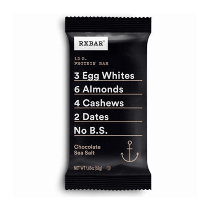 Rxbar Chocolate Sea Salt Protein Bar (52g) - Lifestyle Markets