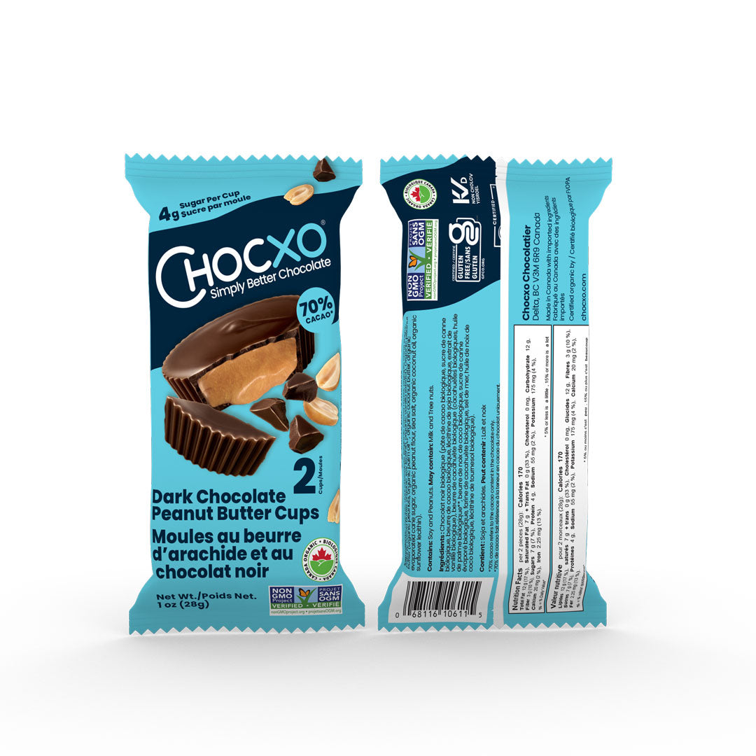 ChocXo Dark Chocolate Peanut Butter Cups (2 cups) - Lifestyle Markets