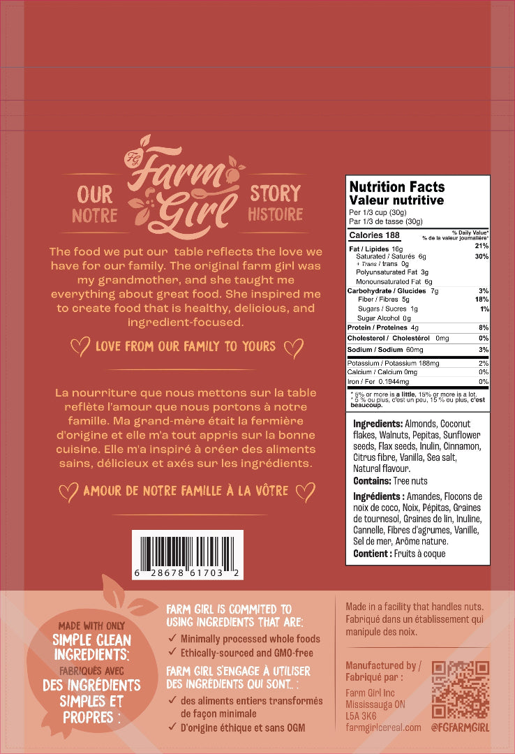 Farm Girl Granola Cinnamon Maple (300g) - Lifestyle Markets