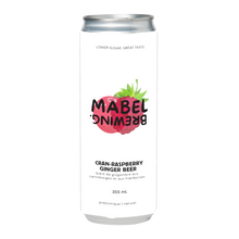 Canned drink with Mabel Brewing branding on a white background