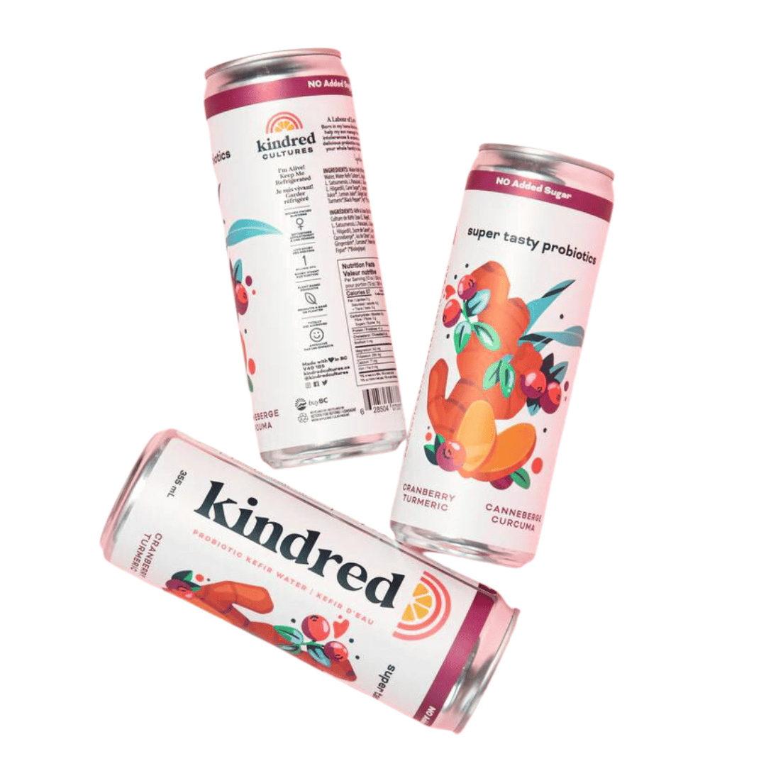 Kindred Water Kefir - Cranberry Turmeric (355ml) - Lifestyle Markets
