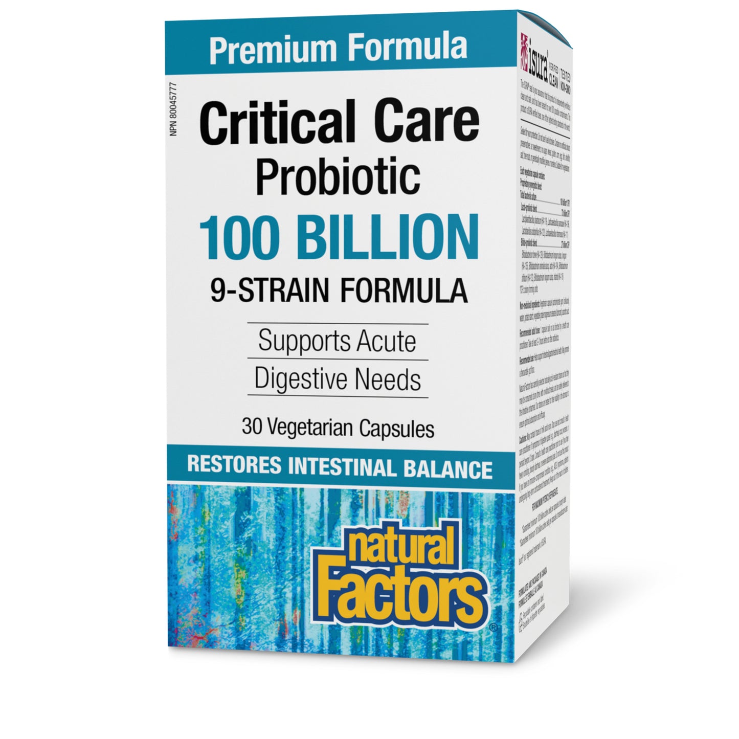 Natural Factors Critical Care Probiotic 100 Billion (30 VCaps)