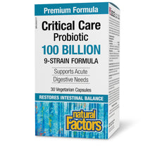 Natural Factors Critical Care Probiotic 100 Billion (30 VCaps)