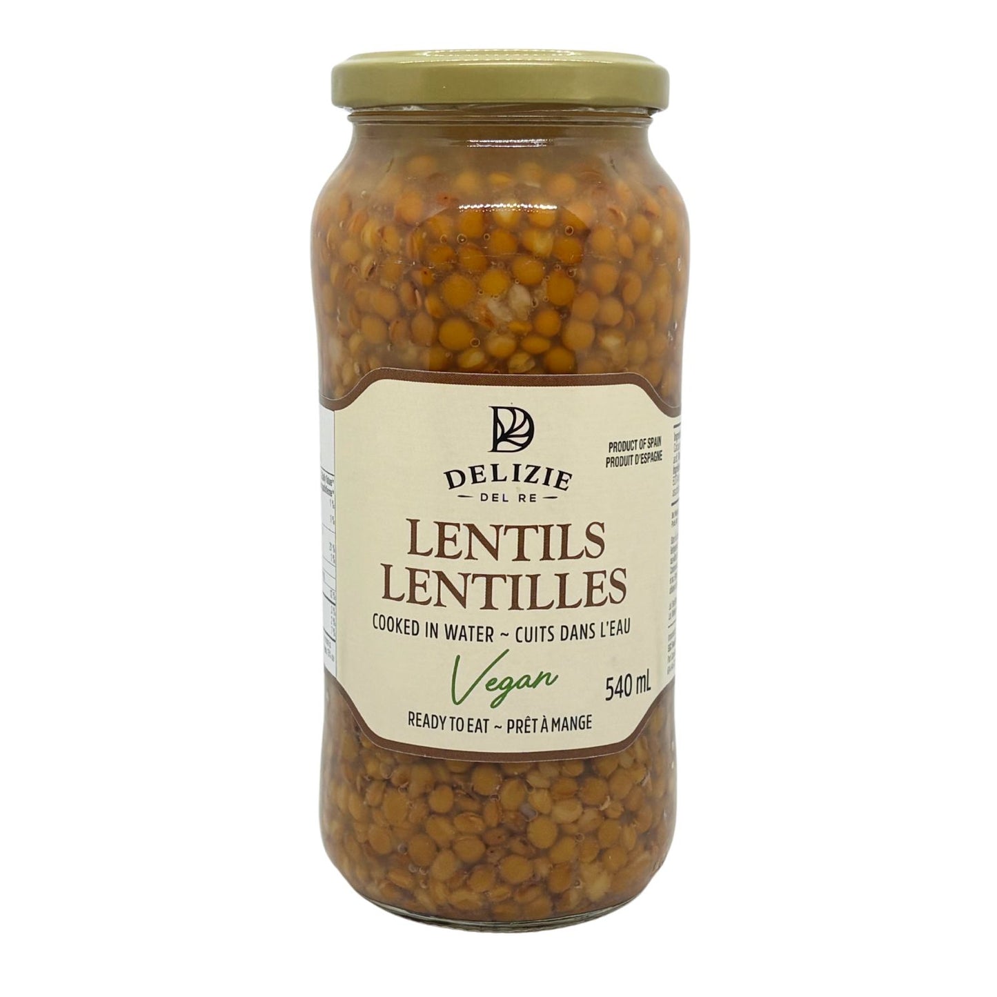 Delizie Del Re Lentils (540ml)
