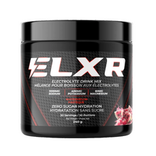 ELXR electrolyte drink mix container on a white background