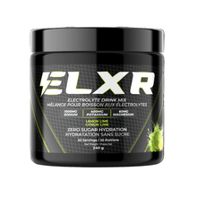 ELXR electrolyte drink mix container on a white background