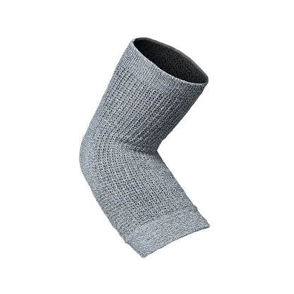 Gray textured knee brace on a light gray background