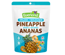 Everland organic dried pineapple package on a white background