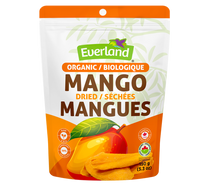 Everland organic dried mango package on a white background