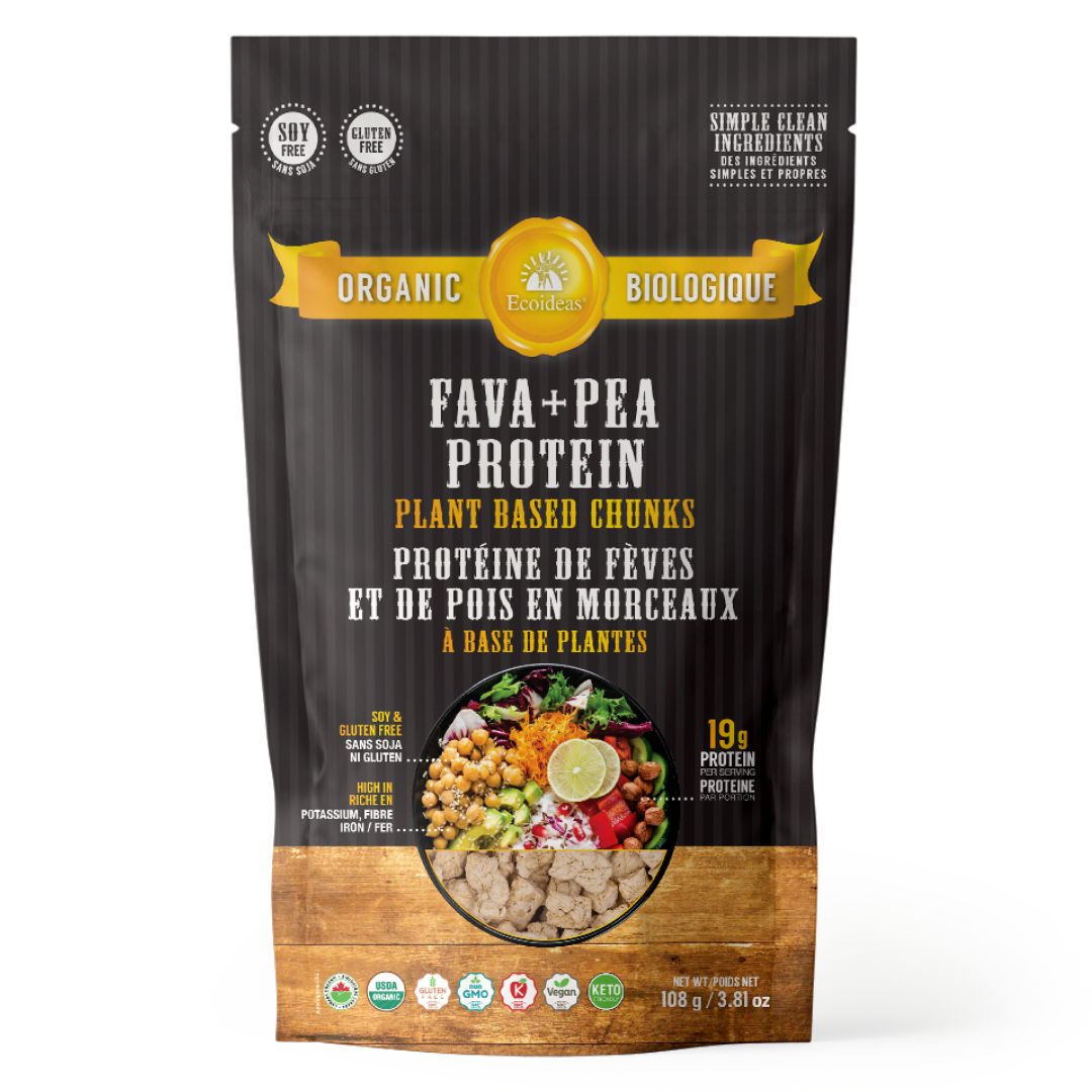 Eco-ideas Fava + Pea Protein Chunks (108g) - Lifestyle Markets