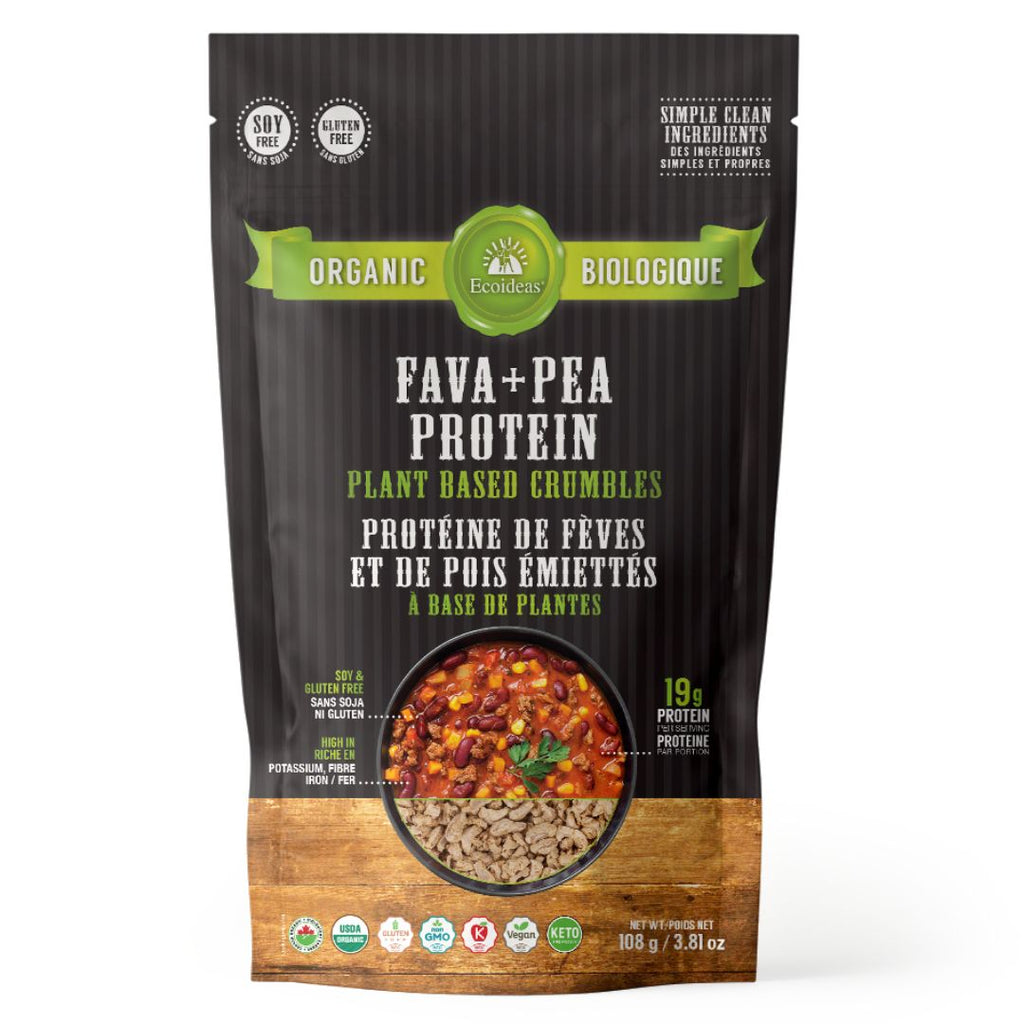 Eco-ideas Fava + Pea Protein Crumbles (108g)