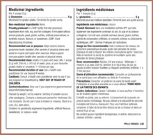 Nutrition label for L-Glutamine on a brown background