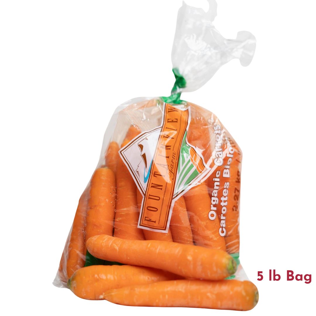 Certified Organic Fountainview Carrots - 5lb Bag - Lifestyle Markets