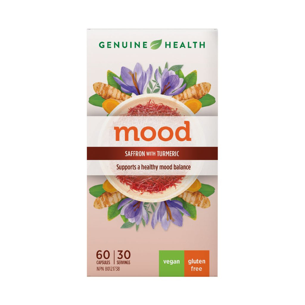 Genuine Health Mood w/ Saffron & Turmeric (60 Caps)