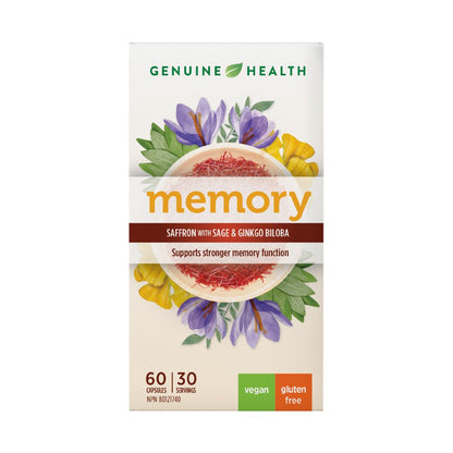 Genuine Health Memory w/ Saffron & Ginkgo Biloba (60 Caps) - Lifestyle Markets