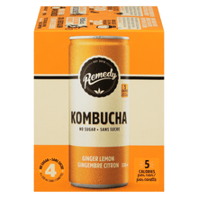 Remedy Kombucha - Ginger Lemon (4x330ml) - Lifestyle Markets