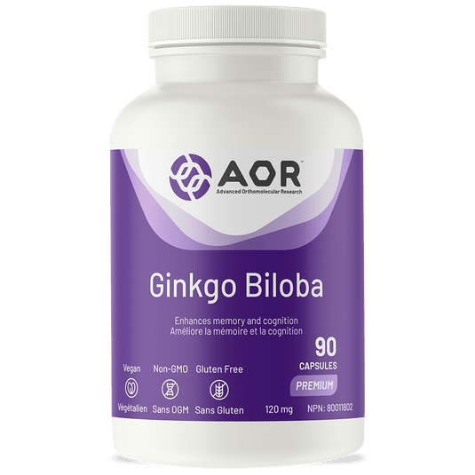AOR Ginkgo Biloba (120mg) (90 VCaps) - Lifestyle Markets