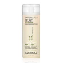Giovanni Tea Tree Triple Treat shampoo bottle on a white background
