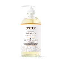 Oneika nourishing hand soap bottle on a white background