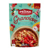 Prana Granolove cereal package with a bowl of cereal and berries on a light blue background