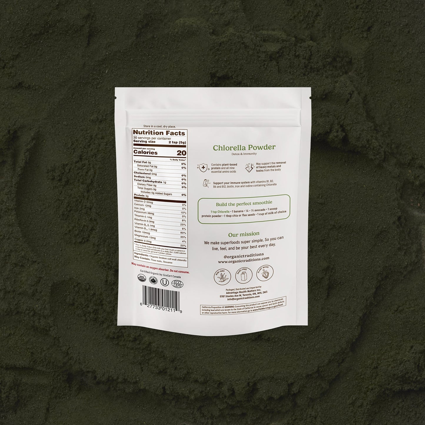 Organic Traditions Chlorella Powder (150g)