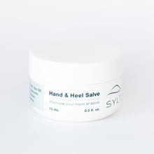 Jar of hand and heel salve on a white background