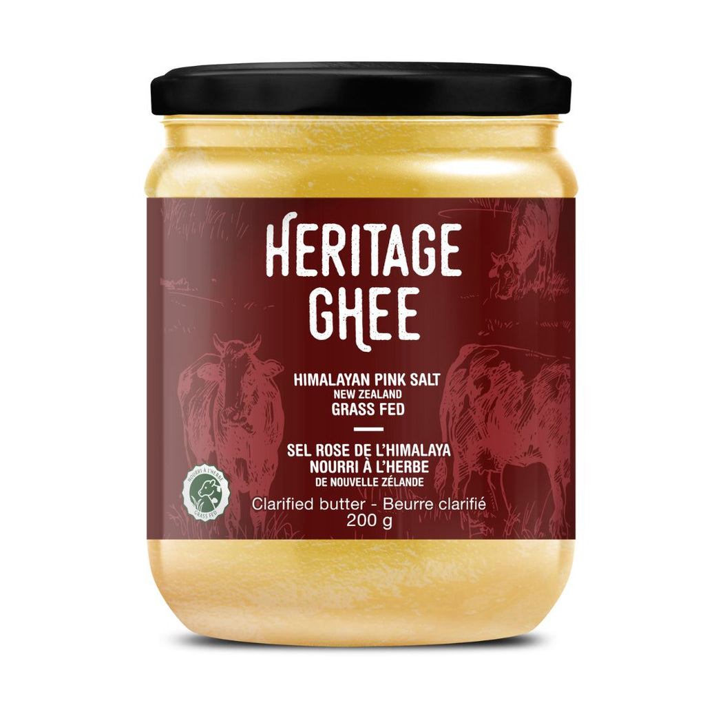 Heritage New Zealand Grass-Fed Ghee with Himalayan Salt (200g)
