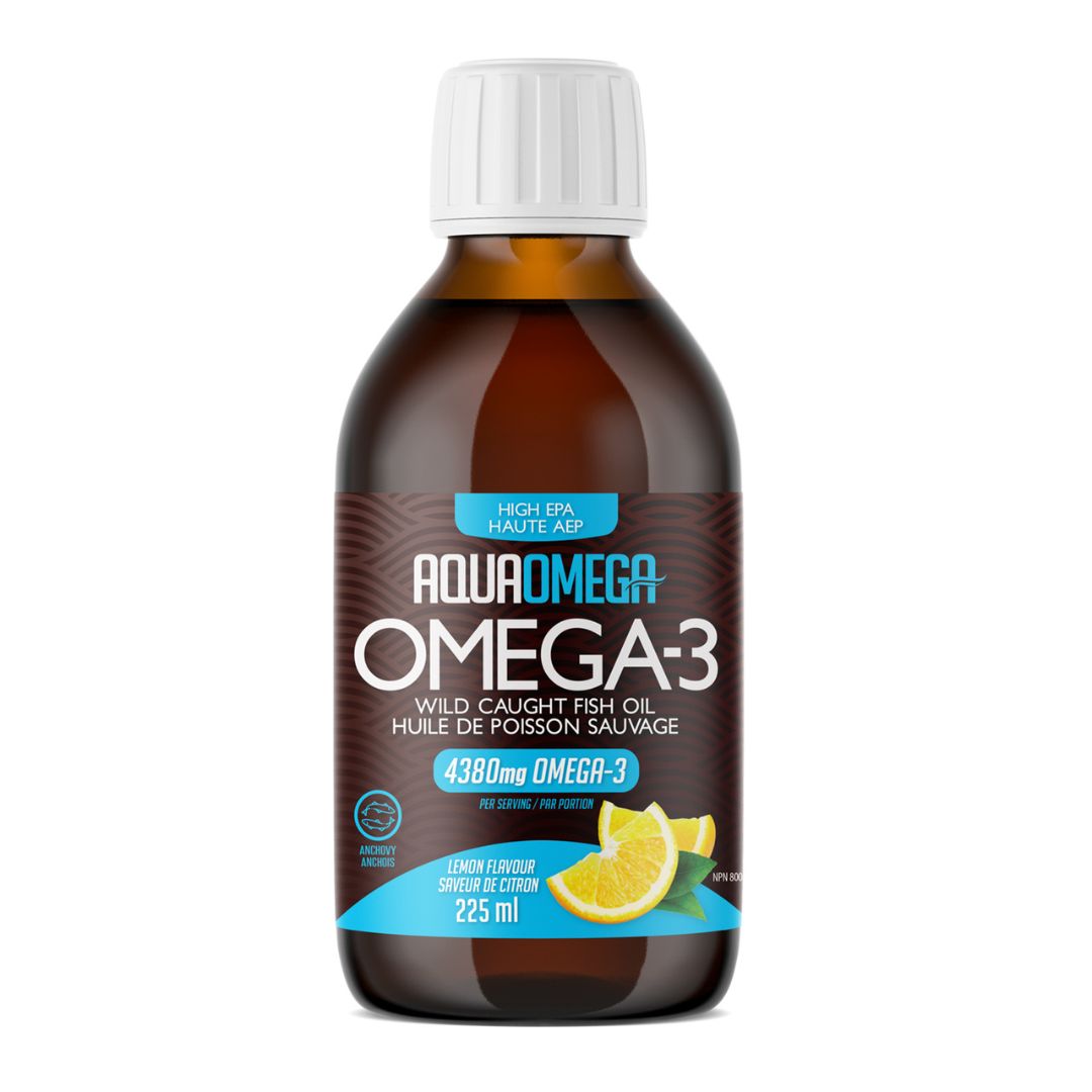 AquaOmega High EPA Fish Oil - Lemon Flavour (225ml) - Lifestyle Markets