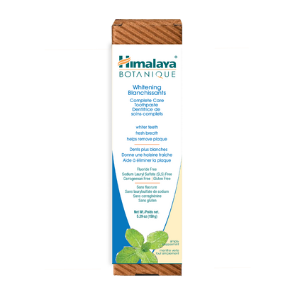 Himalaya Botanique toothpaste packaging on a white background