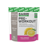 Kaizen Naturals pre-workout supplement packaging with lemon graphics on a white background