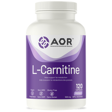 AOR L-Carnitine supplement bottle on a white background