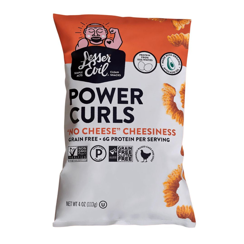 Lesser Evil Power Curls - No Cheese Cheesiness (113g)