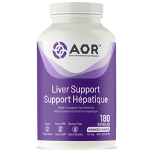 Vitamin supplement bottle labeled 'AOR Liver Support' on a white background