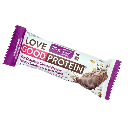 Love Good Protein Chocolate Caramel Protein Bar (55g) - Lifestyle Markets